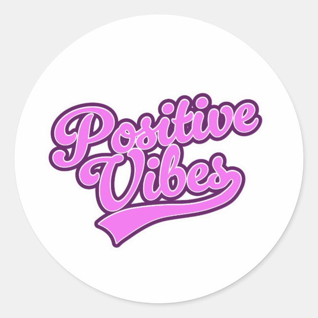 Sticker Rond Vibes positives (Devant)