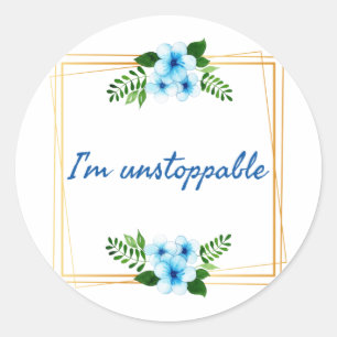 Sticker Rond vibes positives affirmations de succès