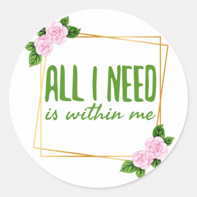 Sticker Rond vibes positives dire pour la motivation (Devant)