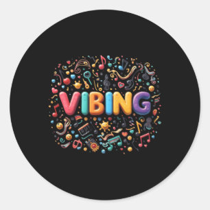 Sticker Rond Vibes Sensibilisation à la dépression