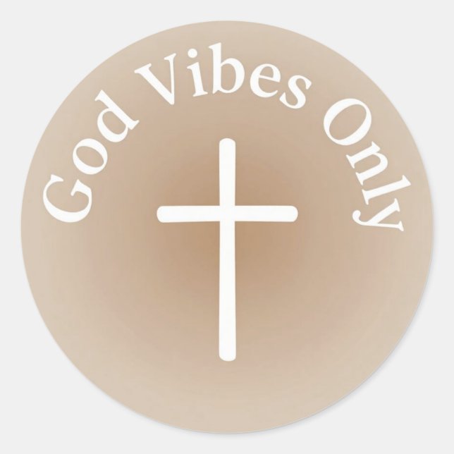 Sticker Rond Vibrations Divines Uniquement (Devant)