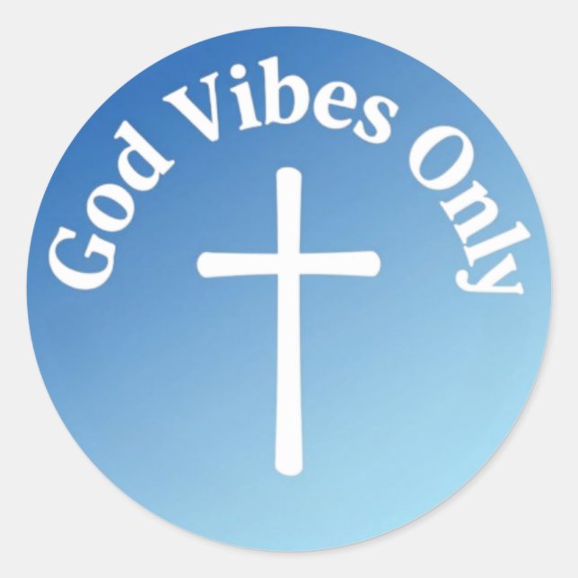 Sticker Rond Vibrations Divines Uniquement (Devant)