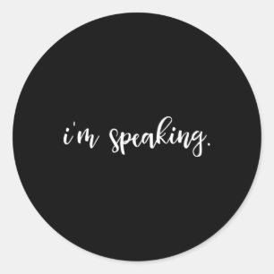 Sticker Rond Vice-président Je parle Kamala Harris