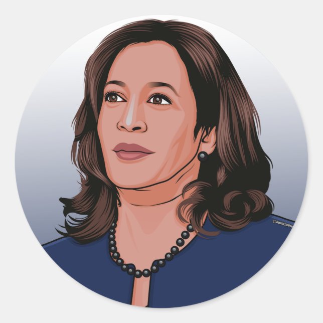 Sticker Rond Vice-Président Kamala Harris (Devant)