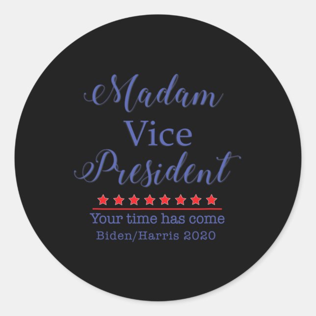 Sticker Rond Vice-Président Kamala Harris (Devant)