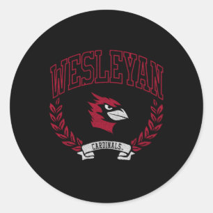 Sticker Rond Victoire des cardinaux de Wesleyan