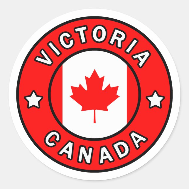 Sticker Rond Victoria Canada (Devant)