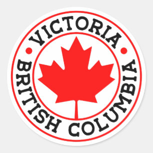 Sticker Rond Victoria Colombie-Britannique Souvenir Canadien