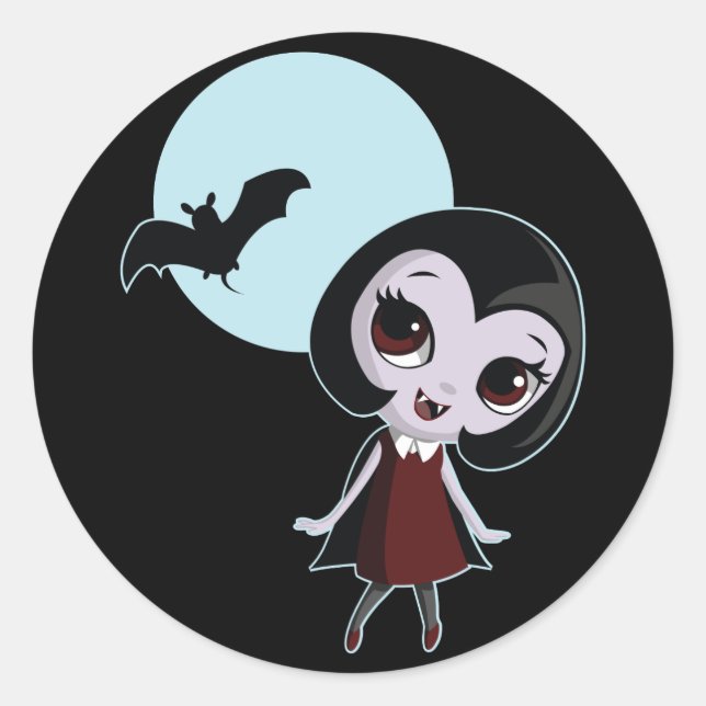 Sticker Rond Victoria le Vampire (Devant)