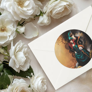Sticker Rond Victorian Steampunk Elegance Mariage