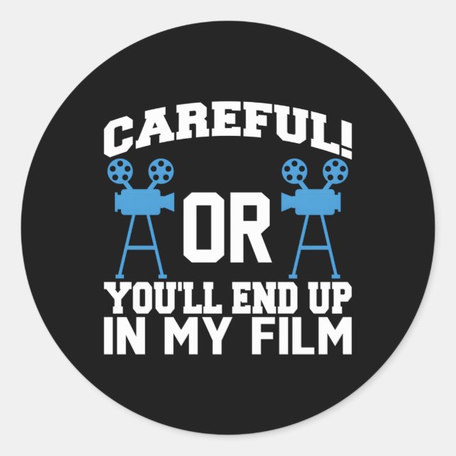 Sticker Rond Vidéographie Le Cinéaste Soigné Ou Vous Finirez Da (Devant)
