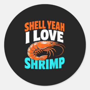 Sticker Rond Vie de crevettes cajun crevettes de fruits de mer