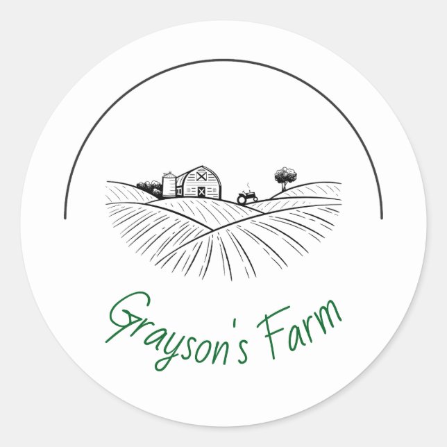 Sticker Rond Vie de ferme  (Devant)