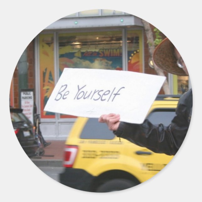 Sticker Rond Vie de rue (Devant)