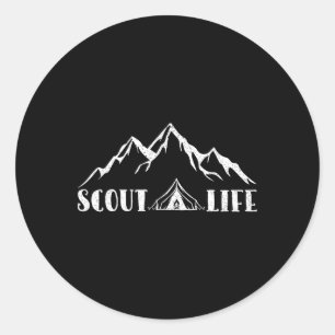 Sticker Rond Vie de scout Amoureux du scoutisme Randonnée Campe