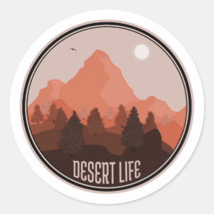 Sticker Rond Vie désertique