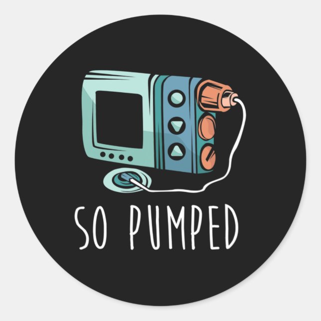 Sticker Rond Vie Diabétique Si Pompé Mois I de sensibilisation  (Devant)