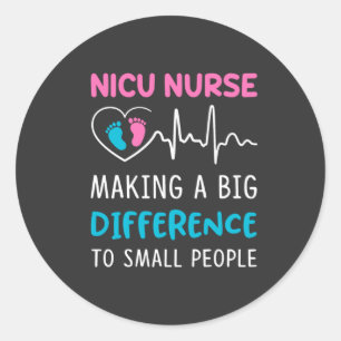 Sticker Rond Vie infirmière Nicu Nurse