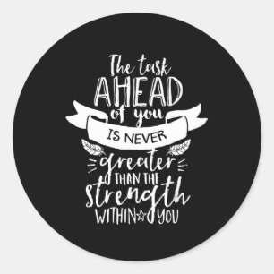 Sticker Rond Vie Inspirationnelle Citer La Force En Vous