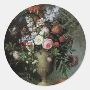 Sticker Rond Vie morte des fleurs