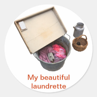 Sticker Rond vieille baignoire