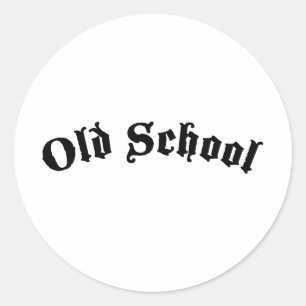 Sticker Rond Vieille école