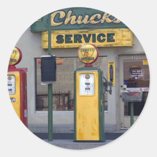 Sticker Rond Vieille station service