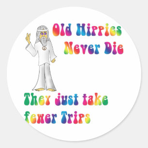 Sticker Rond Vieilles hippies