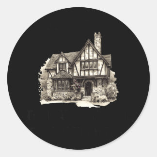 Sticker Rond Viendrez-vous dans mon chalet cet été_ Drôle