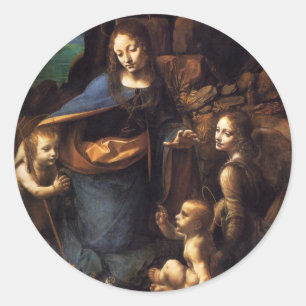 Sticker Rond Vierge des Rochers