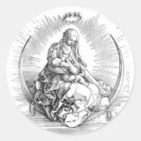 Vierge Marie bébé Jésus croissant Lune Poster d'Ar