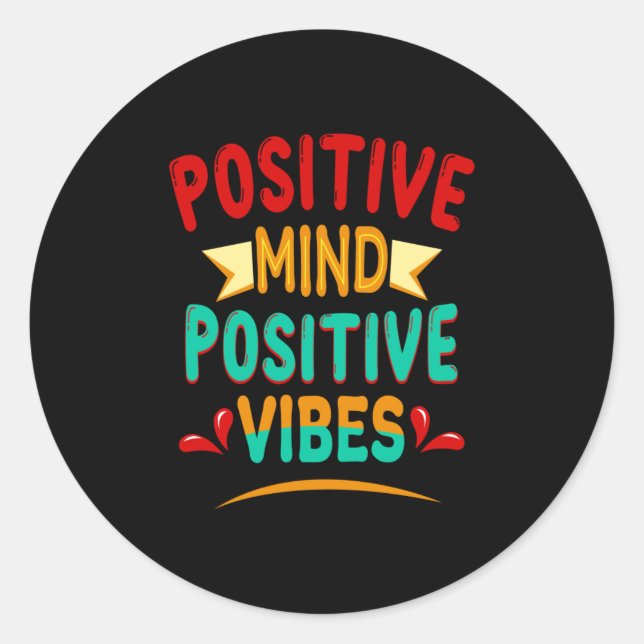 Sticker Rond Vies positives de l'esprit (Devant)