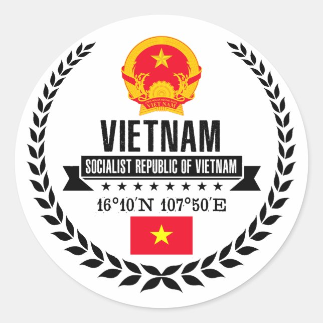 Sticker Rond Vietnam (Devant)