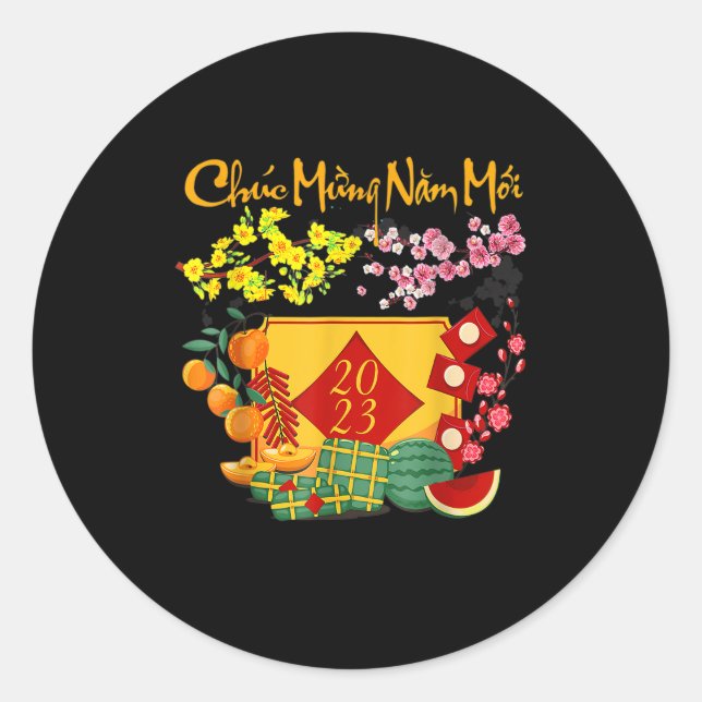 Sticker Rond Vietnam Lunar New Year (Devant)