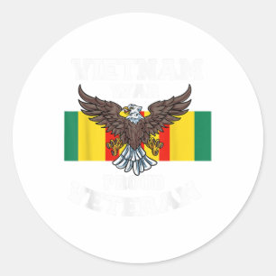Sticker Rond Vietnam War Fiers vétéran