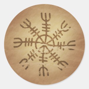 Sticker Rond Vieux charmes magiques islandais d'Irresistibility