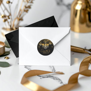 Sticker Rond Vieux Hollywood Lustre en Glam Sweet 16 ID1108