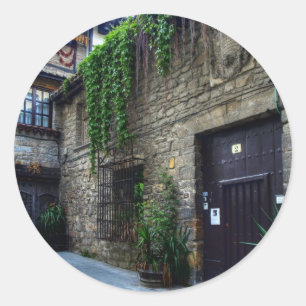 Sticker Rond Vieux manoir