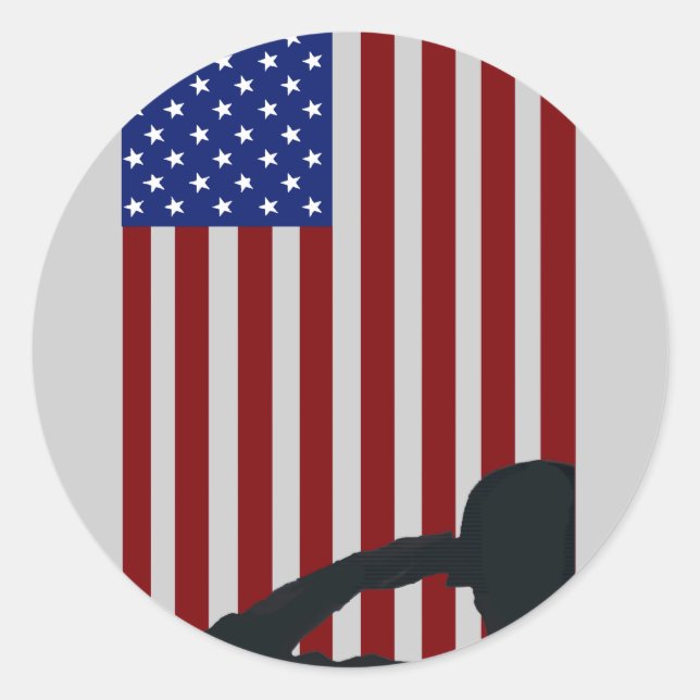 Sticker Rond Vieux salut de gloire (Devant)