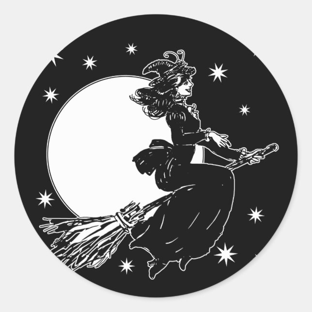 Sticker Rond Vieux sorcier (Devant)