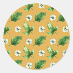 Sticker Rond Vigne de fleurs de passion