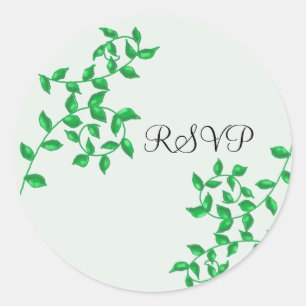 Sticker Rond Vignes Vertes Tendre RSVP