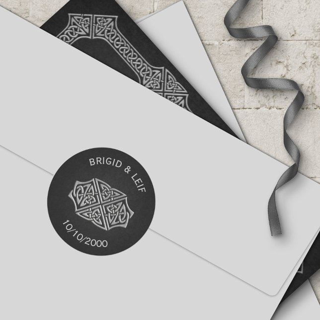 Sticker Rond Viking Celtic Gamer Mariage (Créateur téléchargé)