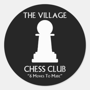 Sticker Rond Village Chess Club