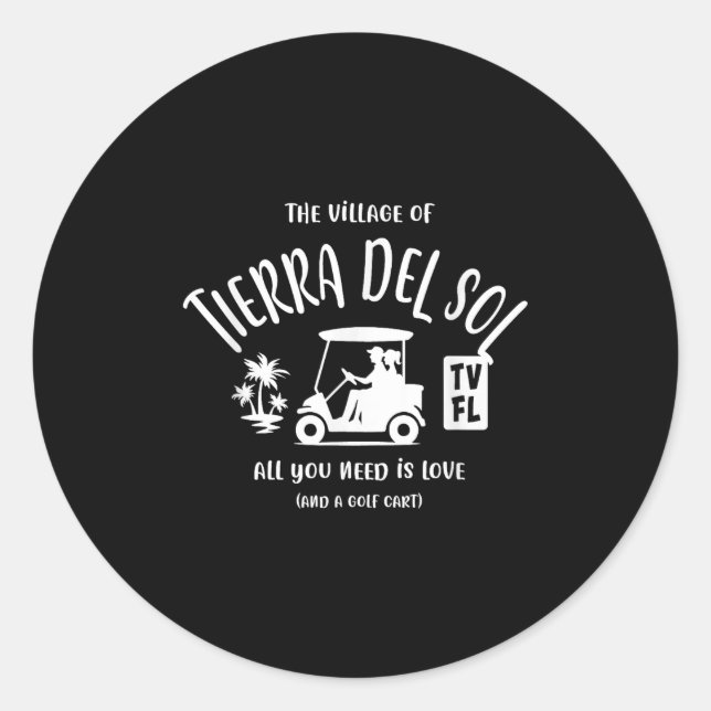 Sticker Rond Village De Tierra Del Sol Tv Fl Golf Cart Desi (Devant)