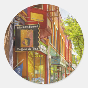 Sticker Rond Ville - Corning NY - Market Street Coffee & Tea