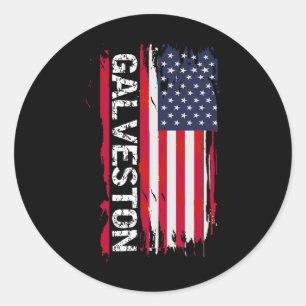 Sticker Rond ville de Galveston