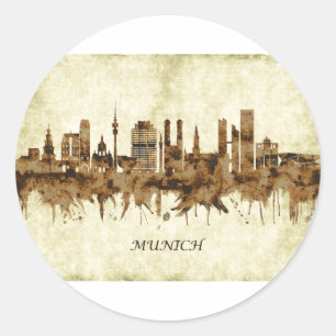 Sticker Rond Ville de Munich Allemagne