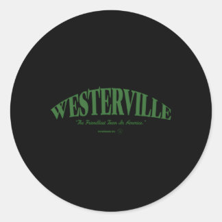 Sticker Rond Ville La Plus Amicale De Westerville En Amérique