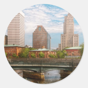 Sticker Rond Ville - RI - Providence - La ville de Providence